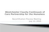Westchester County Continuum of Care Partnership for the Homeless