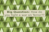 Big Question:  How do you fight a war on Terror??
