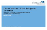 Clicks Sister  Lilian  Targeted Voucher January Cashback ClubCard Mailing Post-Campaign Report