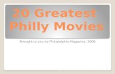 20 Greatest  Philly Movies