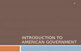 Introduction to  AMERICAN GOVERNMENT