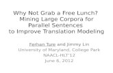 Ferhan Ture  and Jimmy Lin University of Maryland, College Park NAACL-HLT’12 June 6, 2012
