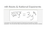nth Roots & Rational Exponents