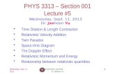 PHYS  3313  – Section 001 Lecture  #5