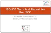 ISOLDE Technical Report for the ISCC
