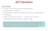 Unit 3 Topics: Covalent, ionic, & acids: naming and writing formulas*