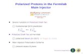 Polarized Protons in the Fermilab  Main Injector