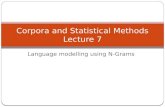 Corpora and Statistical Methods Lecture 7