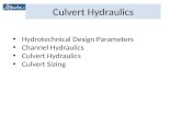 Hydrotechnical Design Parameters Channel Hydraulics Culvert Hydraulics Culvert Sizing
