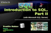 Introduction to  SQL, Part II