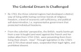 The Colonial Dream Is Challenged