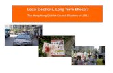 Local Elections, Long Term Effects? The Hong Kong District Council Elections of 2011