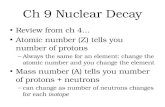 Ch  9 Nuclear Decay
