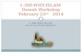 1-300-WHY-ISLAM  Dawah  Workshop February 23 rd    2014