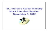 St. Andrew’s Career Ministry Mock Interview Session November 8, 2012