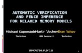 Automatic verification  and fence inference  for relaxed memory models