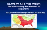 SLAVERY AND THE WEST:  Should slavery be allowed to expand??