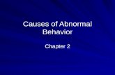 Causes of Abnormal Behavior