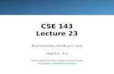 CSE 143 Lecture 23