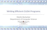 Writing Efficient CUDA Programs