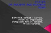 CASTES OF ANCIENT AND MODERN INDIA