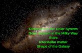Distances in the Solar System Solar  System in the Milky Way Stars Interstellar matter