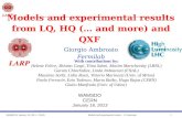 Models and experimental results from LQ, HQ (… and more) and QXF  Giorgio Ambrosio Fermilab