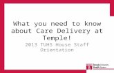 What you need to know about Care Delivery at Temple!