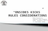 “Onsides Kicks” Rules Considerations