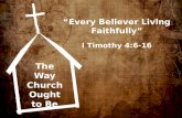 The Way Church Ought to Be