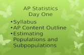 AP Statistics Day One