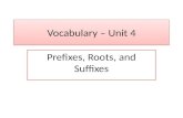 Vocabulary – Unit 4