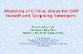 Modeling  of Critical Areas for DRP Runoff  and Targeting Strategies