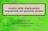 Danilo Cimino Corso di Bioinformatica A/A 2008/2009