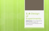 1.4 -Design of Experiments