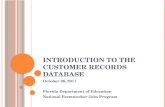 Introduction to the Customer Records Database