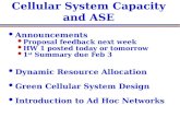 EE360: Lecture 7 Outline Cellular System Capacity and ASE
