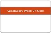 Vocabulary Week 27 Gold