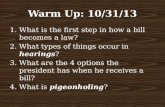 Warm Up:  10/31/13