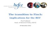 The transition to Finch: implications for the REF
