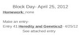Block Day- April 25, 2012