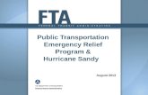 Public Transportation Emergency Relief  Program & Hurricane Sandy