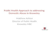 Public Health Approach to addressing Domestic Abuse in  Knowsley