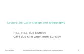 Lecture  20:  Color Design and Typography
