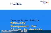 Focus on Active Mobility Mobility Management  for  Cities in Austria
