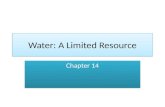 Water: A Limited Resource