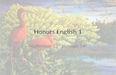Honors English 1