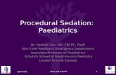 Procedural Sedation:   Paediatrics