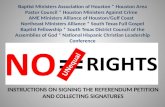INSTRUCTIONS ON SIGNING THE REFERENDUM PETITION AND COLLECTING SIGNATURES