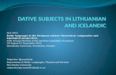 DATIVE  SUBJECTS IN LITHUANIAN AND ICELANDIC